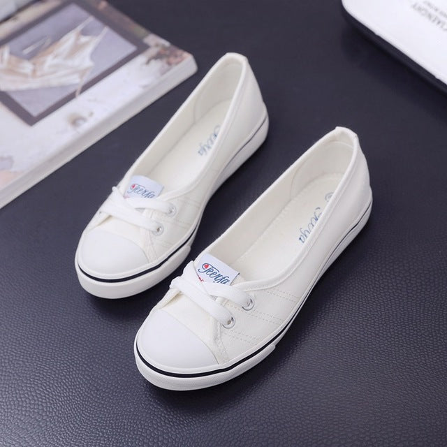Women shoes canvas shoes comfortable shoes slip-on Korean tide students set foot  flat shoes