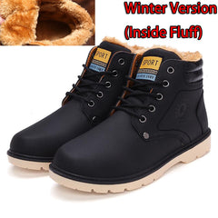 Hot Newest Keep Warm Men Winter Boots High Quality pu Leather Casual Boots Working Fahsion Boots Essential Shoes