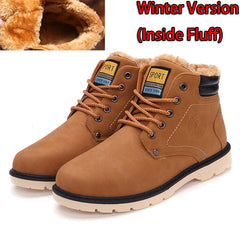 Hot Newest Keep Warm Men Winter Boots High Quality pu Leather Casual Boots Working Fahsion Boots Essential Shoes