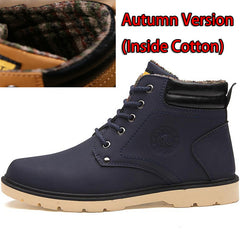 Hot Newest Keep Warm Men Winter Boots High Quality pu Leather Casual Boots Working Fahsion Boots Essential Shoes
