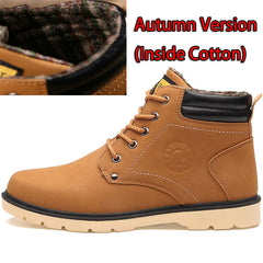Hot Newest Keep Warm Men Winter Boots High Quality pu Leather Casual Boots Working Fahsion Boots Essential Shoes