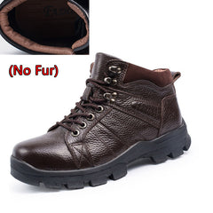 SURGUT High Quality Men Snow Boots Waterproof Men Footwear Autumn Ankle Boots Breathable Supper Warm Fur Winter Men Boots