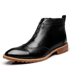 Comfortable Winter Warm Waterproof Quality Fashion Ankle Boots Casual Men Leather Snow Boots Autumn Shoes