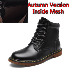 Men Autumn And Winter Two Style Shoes Ankle Boot Men Keep Warm Snow Boots Fashion Comfortable Leather Shoes For Men Boots