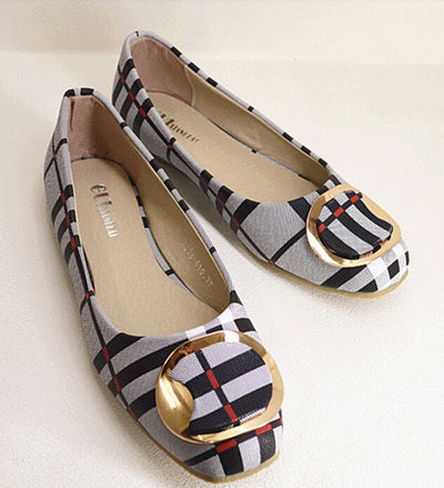 New Fashion Spring Women Flats Shoes Ladies Bow Square Toe Slip-On Flat Women's Shoes Plus Size 35-42