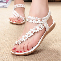 Women Sandals Summer Women Shoes 2018 Fashion Flip Flops Women Flat Sandals With Flowers Bohemian Ladies Flat Shoes