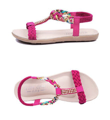Bohemian Women Sandals Fashion Flip Flops Women Shoes  Summer Flat Sandals Fashion Beach Sandals Ladies Shoes