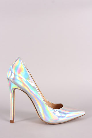 Holographic Pointy Toe Stiletto Pump