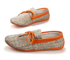 Trendy Casual Men Beach Loafer Shoes Breathable Summer Weaving Hemp Man Flats Soft Driving Shoes Mocassins