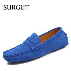 Fashion Summer Style Soft Moccasins Men Loafers High Quality Genuine Leather Shoes Men Flats Gommino Driving Shoes