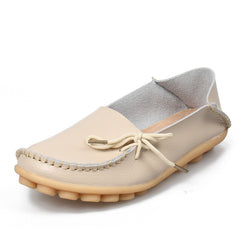 Soft Leisure Flats Women Leather Shoes Moccasins Mother Loafers  Casual Female Driving Ballet Footwear