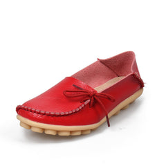 Soft Leisure Flats Women Leather Shoes Moccasins Mother Loafers  Casual Female Driving Ballet Footwear