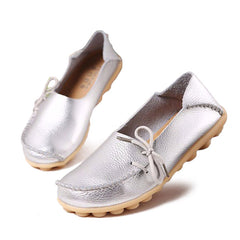 Soft Leisure Flats Women Leather Shoes Moccasins Mother Loafers  Casual Female Driving Ballet Footwear