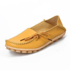 Soft Leisure Flats Women Leather Shoes Moccasins Mother Loafers  Casual Female Driving Ballet Footwear