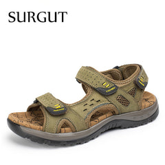 Summer Leisure Beach Men Shoes High Quality Leather Sandals The Big Yards Men's Sandals Size 38-45