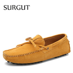 Fashion Summer Spring Men Shoes Loafers Real Leather Boat Shoes Breathable Male Casual Flats Loafers