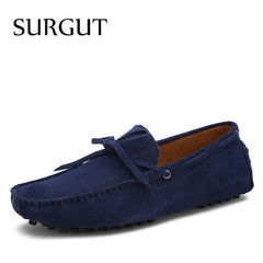 Fashion Summer Spring Men Shoes Loafers Real Leather Boat Shoes Breathable Male Casual Flats Loafers