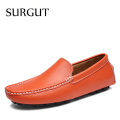 Cow Split Leather Men Flat Shoes Brand Moccasins Men Loafers Driving Shoes Fashion Casual Shoes Hot Sell