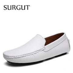 Cow Split Leather Men Flat Shoes Brand Moccasins Men Loafers Driving Shoes Fashion Casual Shoes Hot Sell