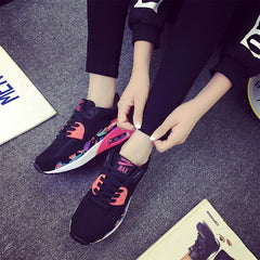 Women Sneakers Autumn Tenis Feminino Casual Shoes Outdoor Walking Shoes Women Flats Pink Lace Up Ladies Flats