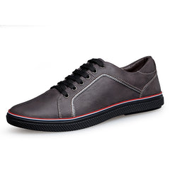 Vintage Genuine Leather Men Shoes Casual Handmade Breathable Spring Autumn Ankle Men Flats Shoes