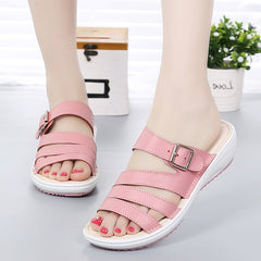 Women Slippers Fashion Flip Flops Women Shoes Wedges Slippers New Summer Women Sandals Comfortable Buckle Ladies Sandals