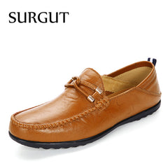 Soft Loafers For Men Casual Shoes Summer Breathable Luxury Brand Pu Flat Shoes Big Size 37-47