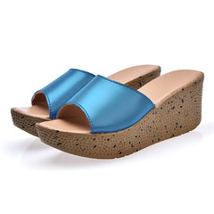 Women Sandals Summer Wedges Sandals Women Slippers Platform Shoes Beach Sandals Flat Slippers Ladies Shoes Peep Toe