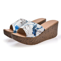 Women Sandals Summer Wedges Sandals Women Slippers Platform Shoes Beach Sandals Flat Slippers Ladies Shoes Peep Toe