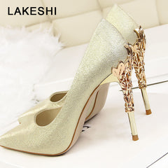 Sexy High Heels Shoes Woman Fashion Women Pumps Wedding Shoes Red Bling Gold Shoes Famale Party Women Heel Shoes