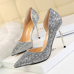 Women Pumps Wedding Shoes Bling Sexy High Heels Women Shoes Gold Fashion Glitter Ladies Shoes