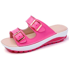 Summer Woman Slippers Fashion Soft bottom comfortable Women Sandals Heels Beach Flip Flops Slippers Black Ladies Shoes