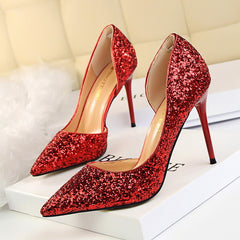 Women Pumps Extreme Sexy High Heels Women Shoes Thin Heels Female Shoes Wedding Shoes Gold Sliver White Ladies Shoes