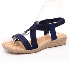 Women Flats Women Sandals Bohemian Casual Women Shoes Leisure Summer Beach Sandals Cross-tied Female Shoes