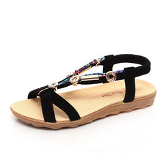 Women Sandals Women Flat Sandals Bohemian Flip Flops Summer Women Shoes Ladies Flat Shoes Red Casual Beach Sandals