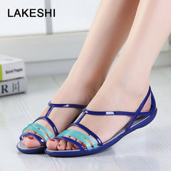 Women Shoes Casual Flat Sandals Jelly Shoes Comfortable Summer Ladies Shoes Flip Flops High Quality Women Sandals