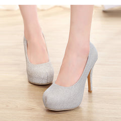 Fashion Women Pumps Platform Women Shoes Sexy High Heels Slip-on Bling Summer Women Heel Shoes Round toe Women Pumps