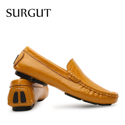 Loafers Men Shoes Breathable Comfortable Genuine Leather Flats Spring Summer Fashion Casual Shoes For Man Plus Size 35-50